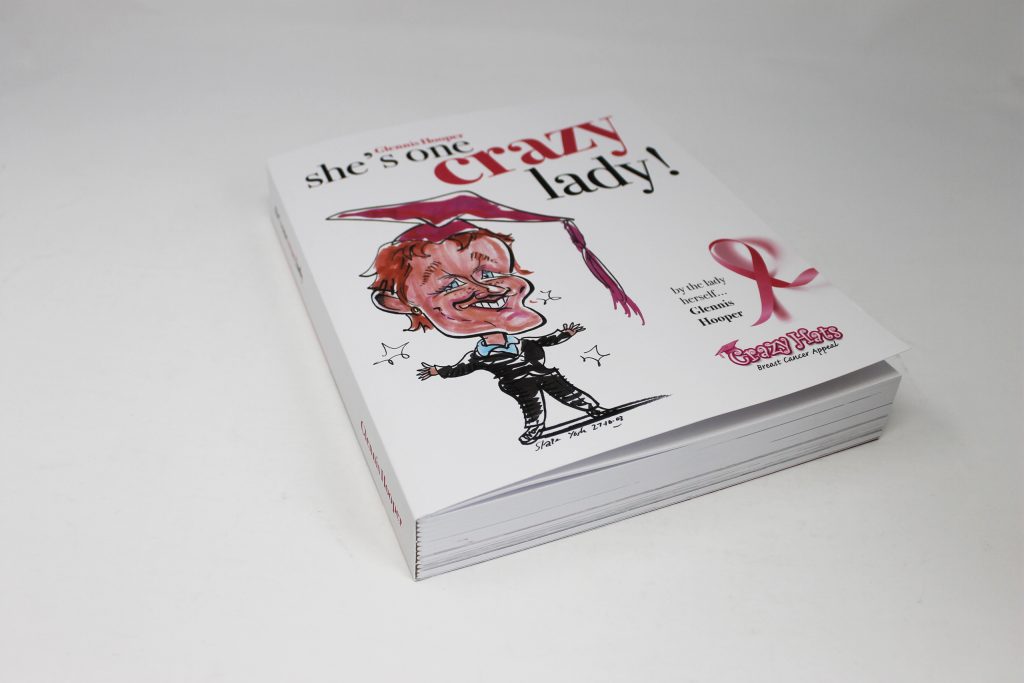 Crazy Lady Book with illustrated lady on front