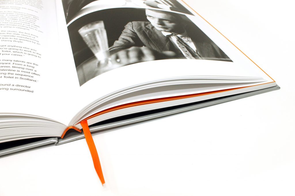 Hardback book with ribbon marker
